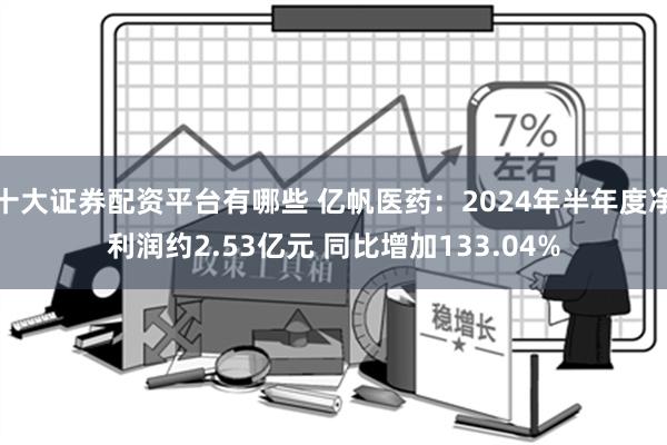 十大证券配资平台有哪些 亿帆医药：2024年半年度净利润约2.53亿元 同比增加133.04%